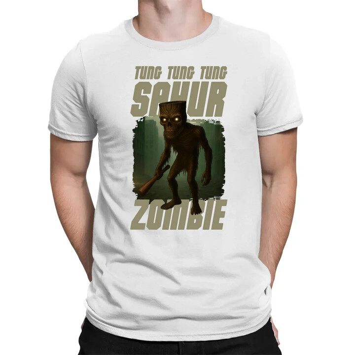 Tung Tung Tung Sahur zombie - baseballová pálka - Italian Brainrot  - pánské tričko s potiskem