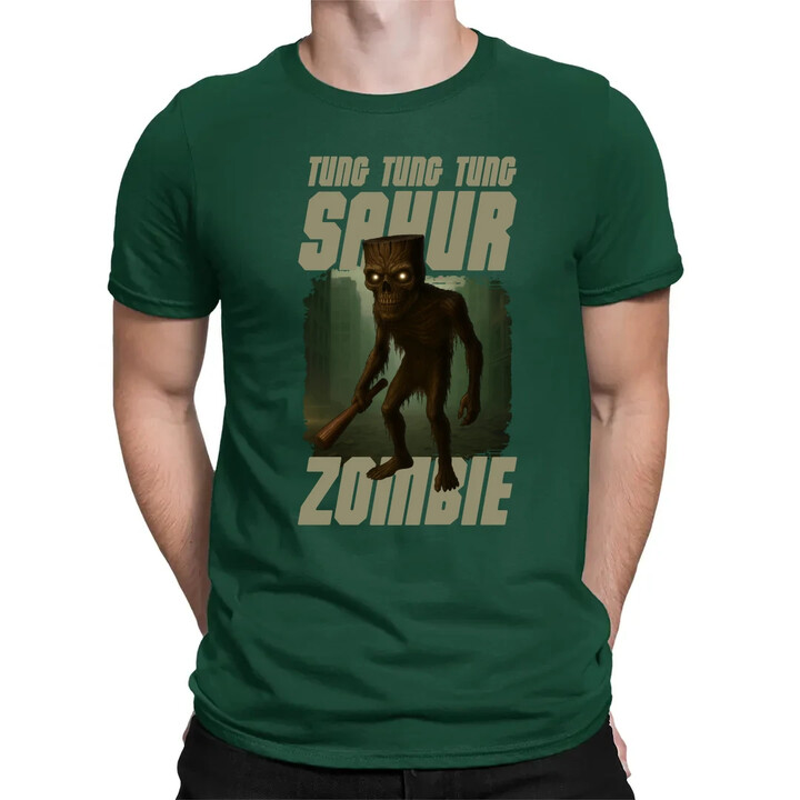 Tung Tung Tung Sahur zombie - baseballová pálka - Italian Brainrot  - pánské tričko s potiskem