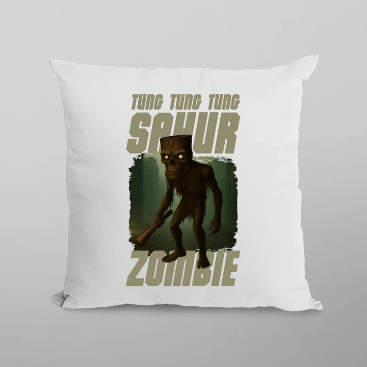 Tung Tung Tung Sahur zombie - baseballová pálka - Italian Brainrot  - polštář s potiskem