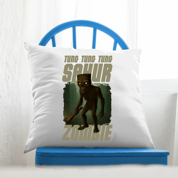 Tung Tung Tung Sahur zombie - baseballová pálka - Italian Brainrot  - polštář s potiskem