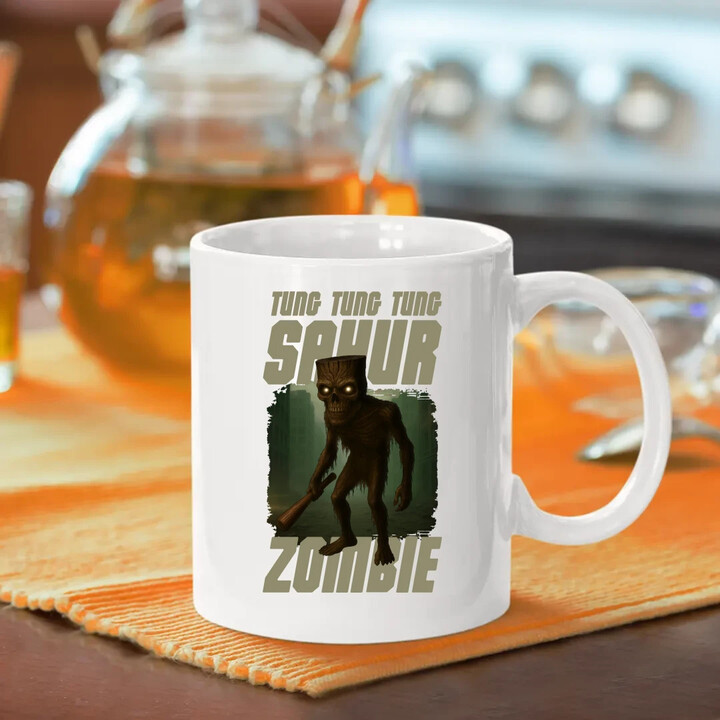 Tung Tung Tung Sahur zombie - baseballová pálka - Italian Brainrot  - hrnek s potiskem