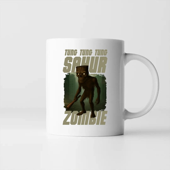 Tung Tung Tung Sahur zombie - baseballová pálka - Italian Brainrot  - hrnek s potiskem