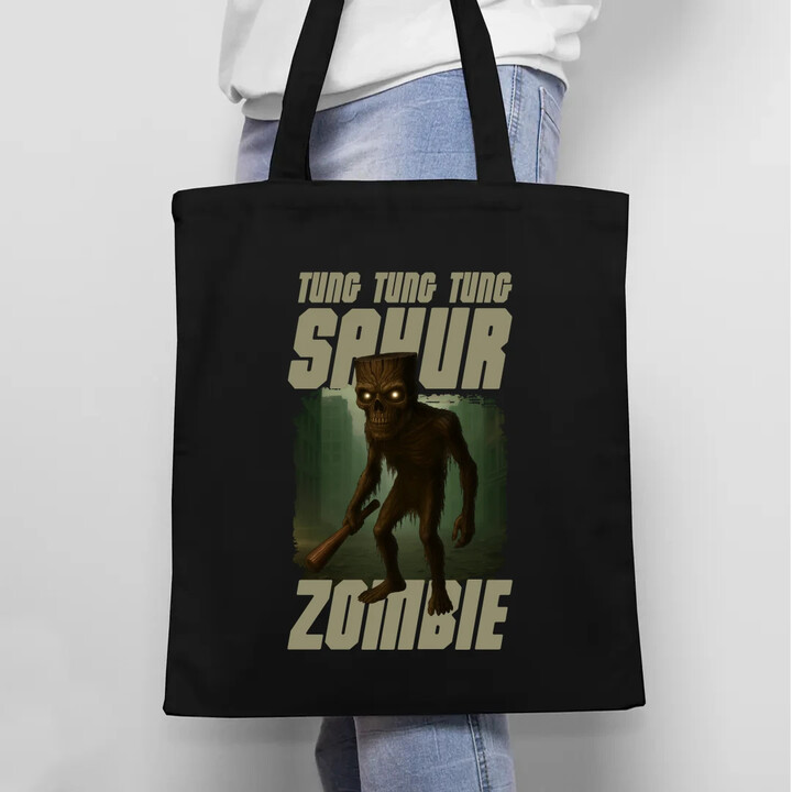 Tung Tung Tung Sahur zombie - baseballová pálka - Italian Brainrot  - taška s potiskem