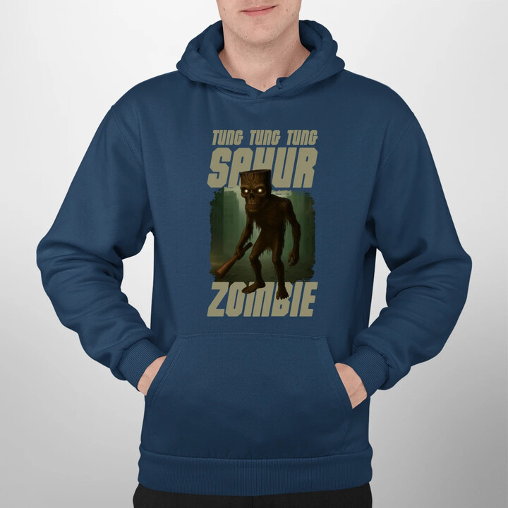 Tung Tung Tung Sahur zombie - baseballová pálka - Italian Brainrot  - pánská mikina s potiskem