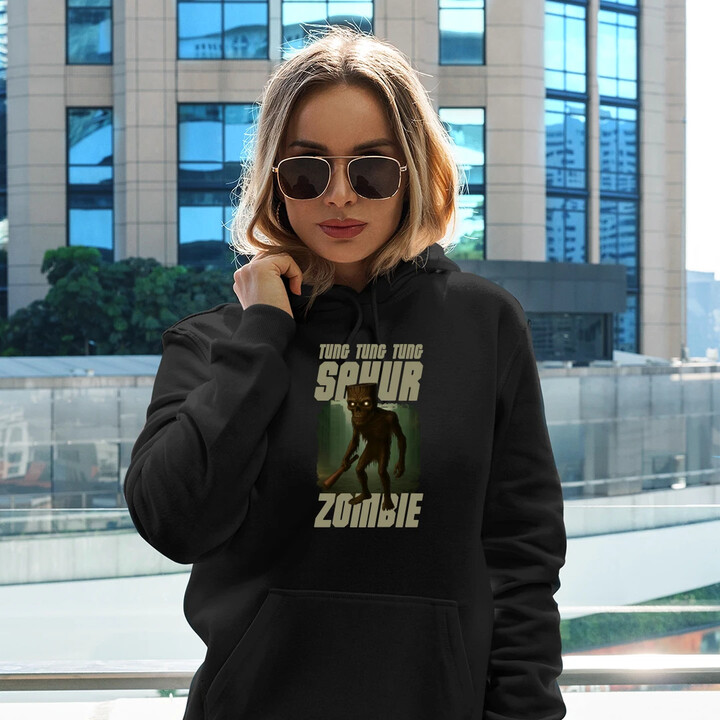 Tung Tung Tung Sahur zombie - baseballová pálka - Italian Brainrot  - dámská mikina s potiskem