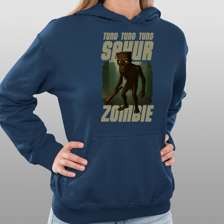 Tung Tung Tung Sahur zombie - baseballová pálka - Italian Brainrot  - dámská mikina s potiskem