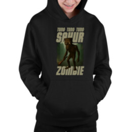 Tung Tung Tung Sahur zombie - baseballová pálka - Italian Brainrot  - dětská mikina s kapucí