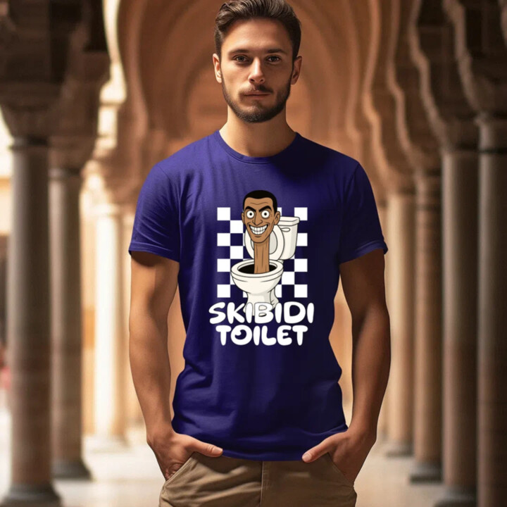 Skibidi toilet - Hlava v záchode - pánské tričko s potiskem