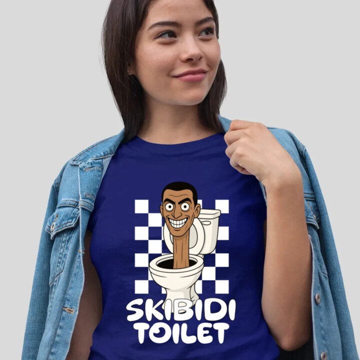 Skibidi toilet - Hlava v záchode  - dámské tričko s potiskem
