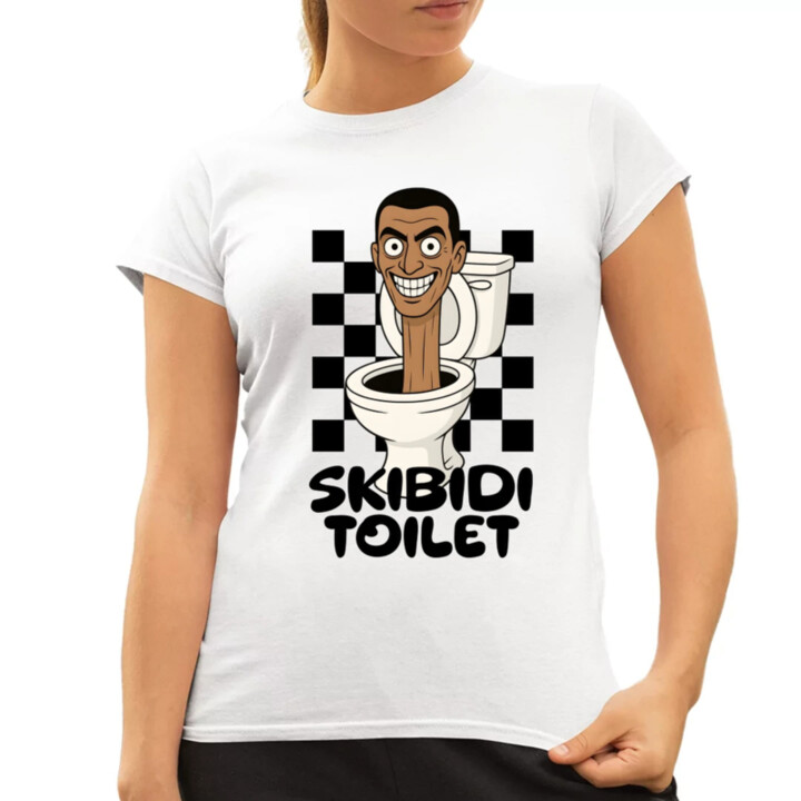 Skibidi toilet - Hlava v záchode  - dámské tričko s potiskem