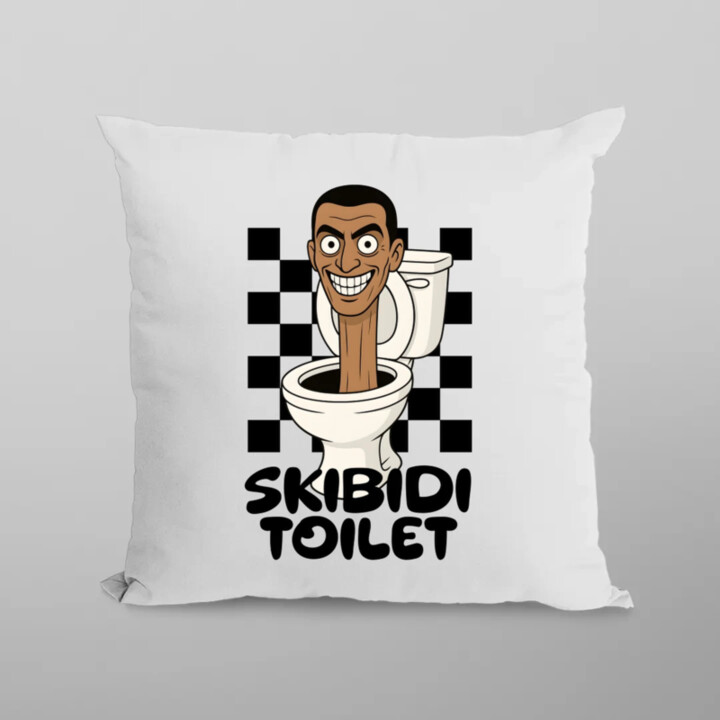 Skibidi toilet - Hlava v záchode - polštář s potiskem