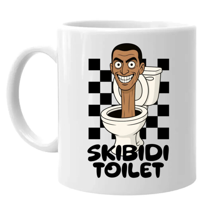 Skibidi toilet - Hlava v záchode - hrnek s potiskem