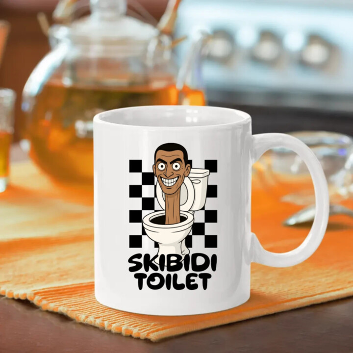 Skibidi toilet - Hlava v záchode - hrnek s potiskem