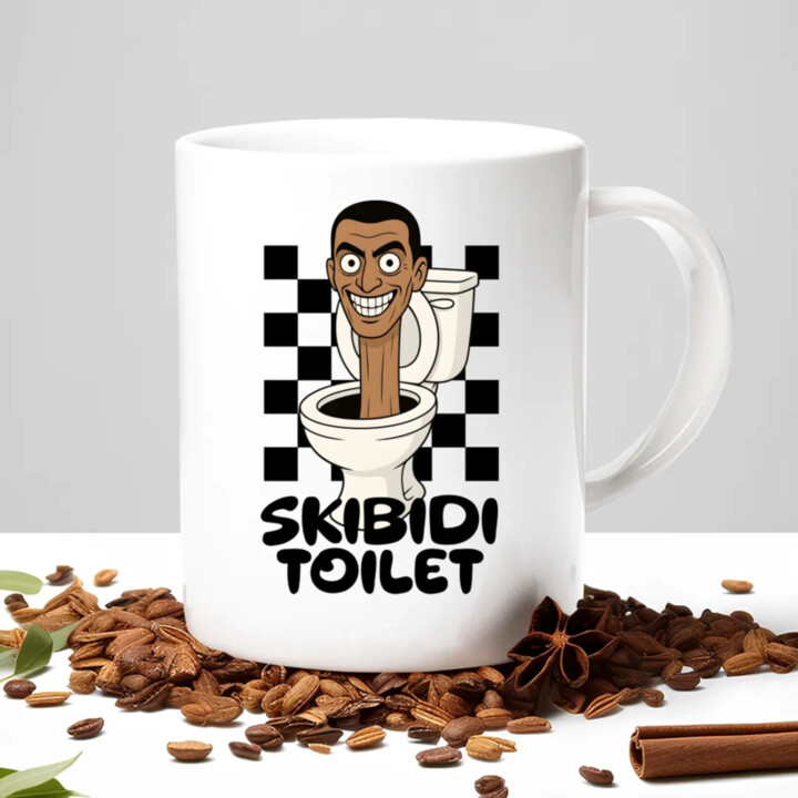 Skibidi toilet - Hlava v záchode - hrnek s potiskem