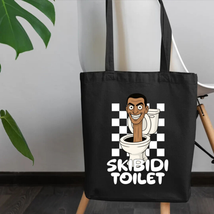 Skibidi toilet - Hlava v záchode - taška s potiskem
