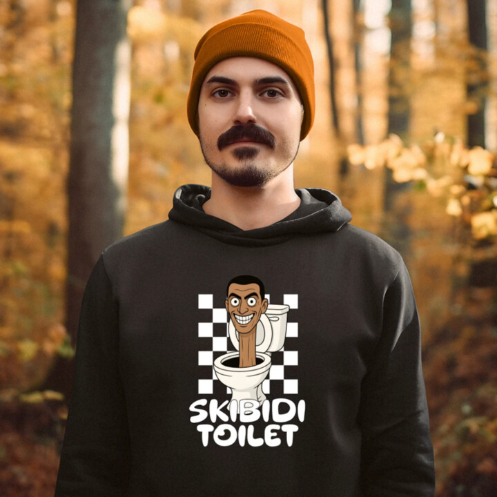 Skibidi toilet - Hlava v záchode - pánská mikina s potiskem