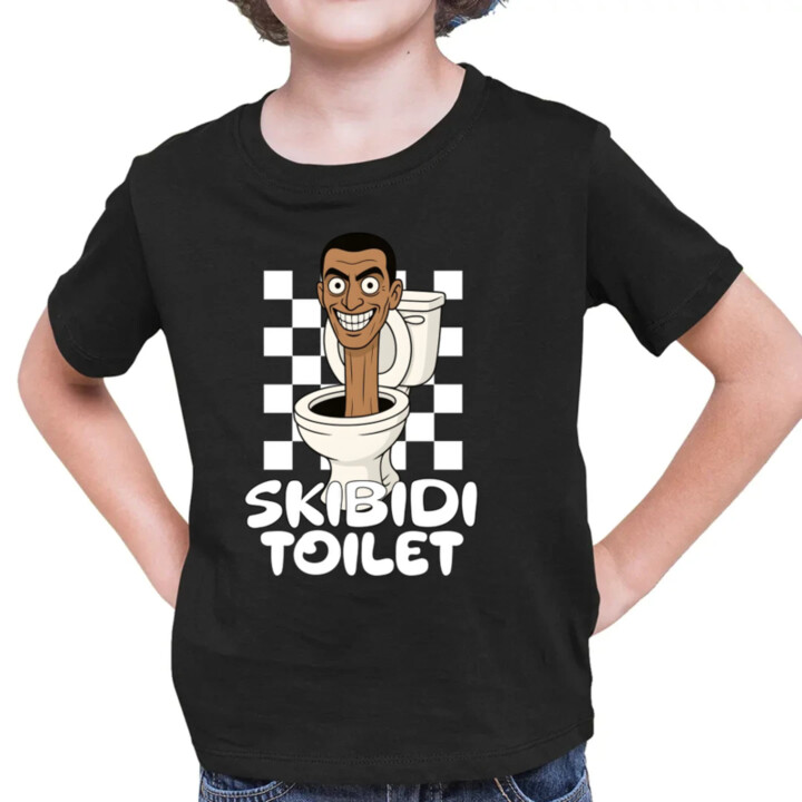 Skibidi toilet - Hlava v záchode - dětské tričko s potiskem