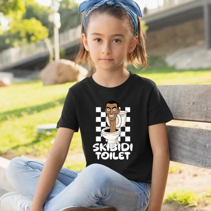 Skibidi toilet - Hlava v záchode - dětské tričko s potiskem