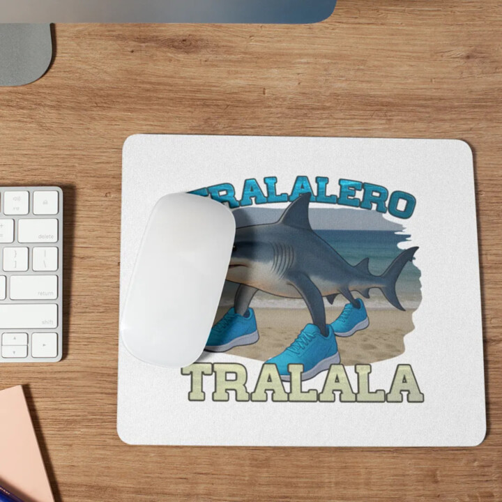 Tralalero Tralala - Italian Brainrot - žralok s botama - podložka pod myš