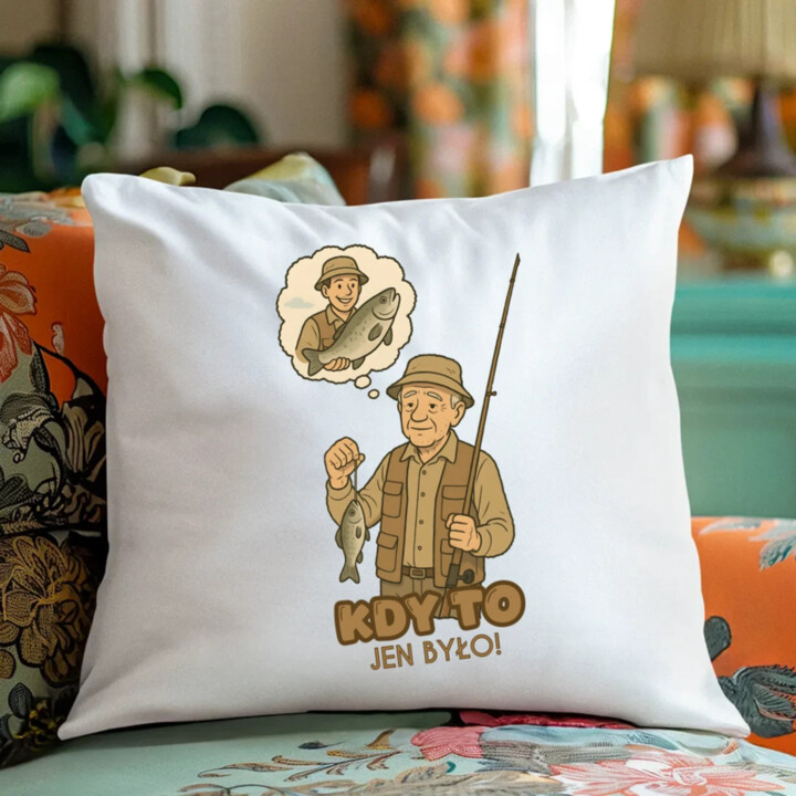 Kdy to jen bylo! - rybář - polštář s potiskem