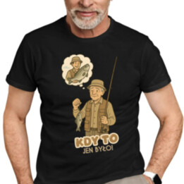 Kdy to jen bylo! - rybář - pánské tričko s potiskem