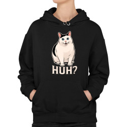 Huh? - bílá kočka - dámská mikina s potiskem