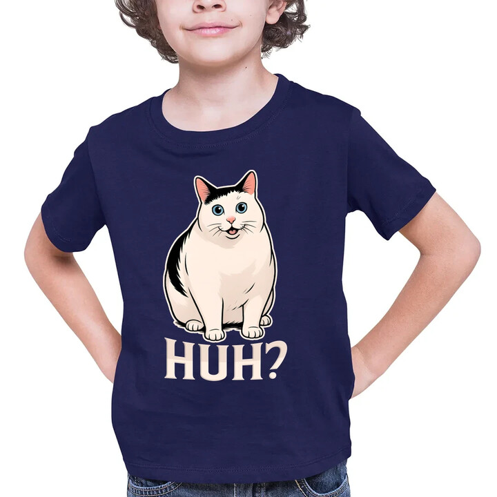 Huh? - bílá kočka - dětské tričko s potiskem