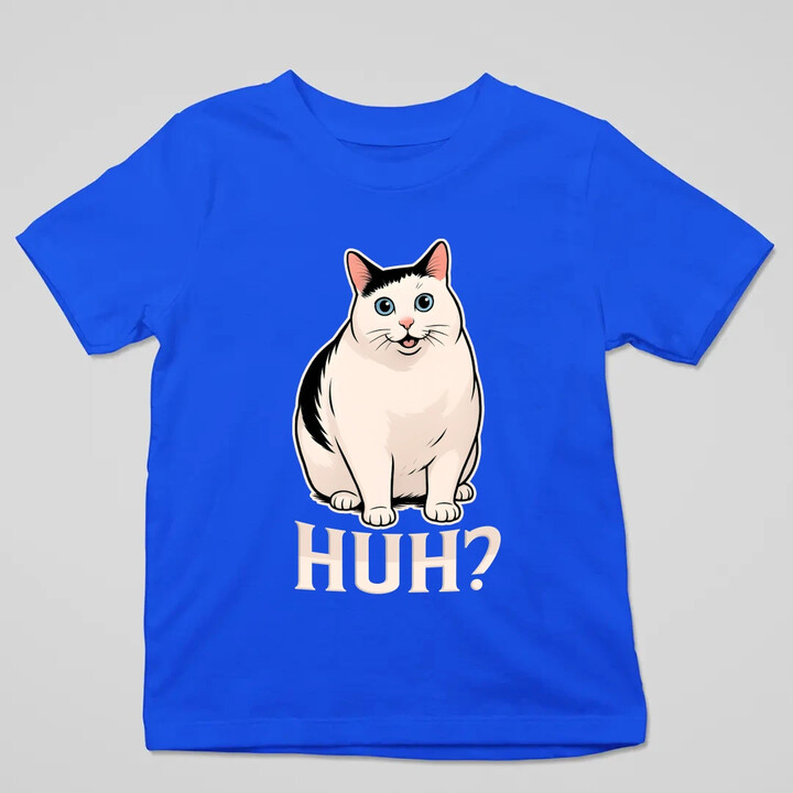 Huh? - bílá kočka - dětské tričko s potiskem