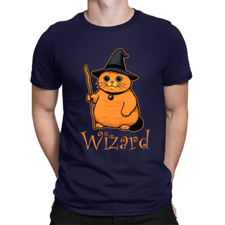 Wizard - kočičí čaroděj - pánské tričko s potiskem