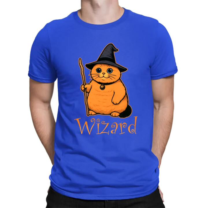 Wizard - kočičí čaroděj - pánské tričko s potiskem