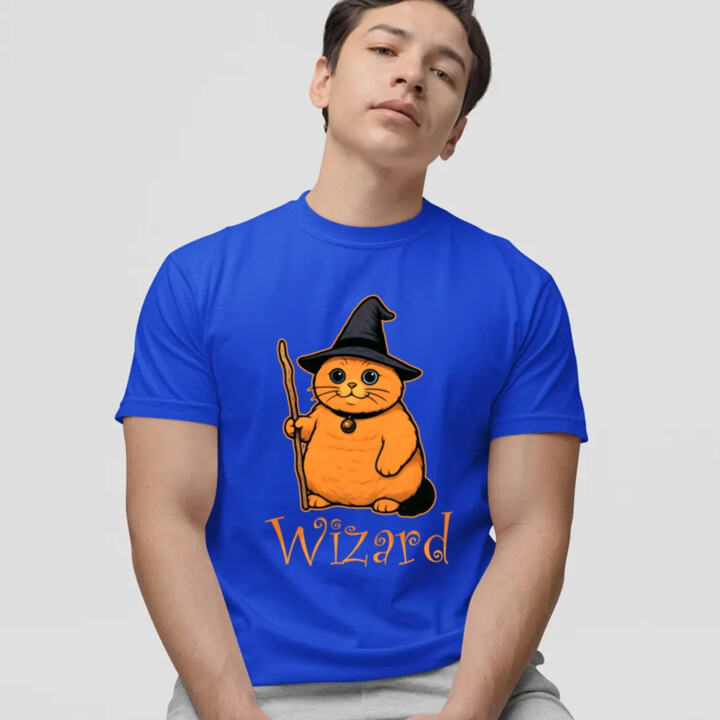Wizard - kočičí čaroděj - pánské tričko s potiskem