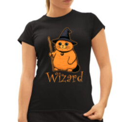 Wizard - kočičí čaroděj  - dámské tričko s potiskem