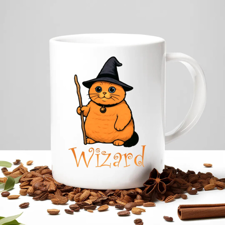 Wizard - kočičí čaroděj - hrnek s potiskem