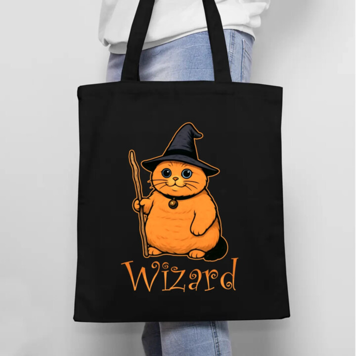 Wizard - kočičí čaroděj - taška s potiskem