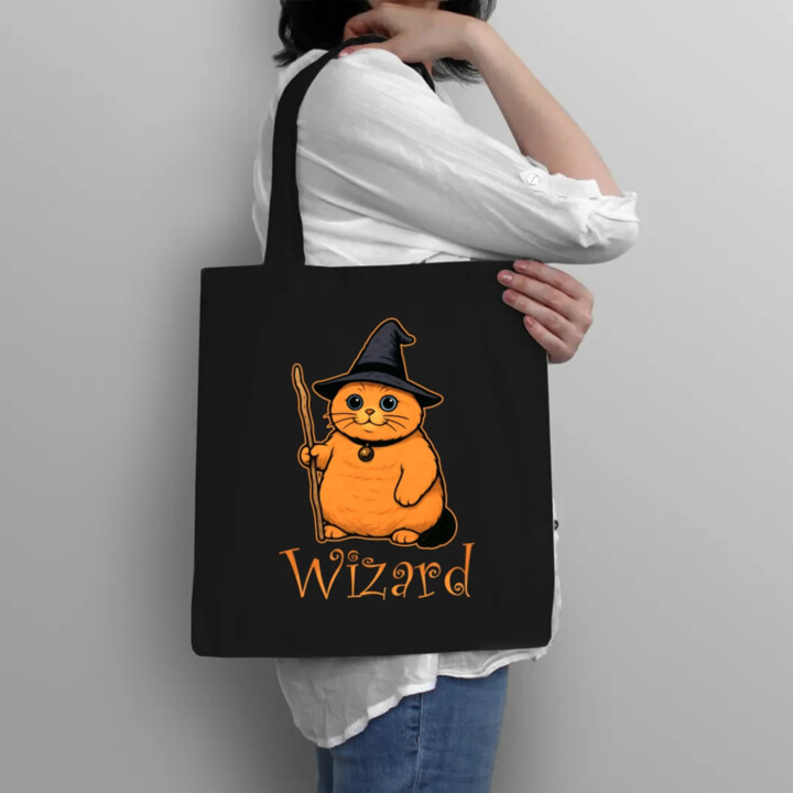 Wizard - kočičí čaroděj - taška s potiskem