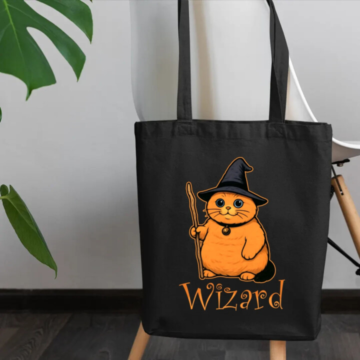 Wizard - kočičí čaroděj - taška s potiskem