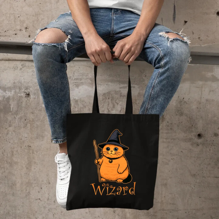 Wizard - kočičí čaroděj - taška s potiskem