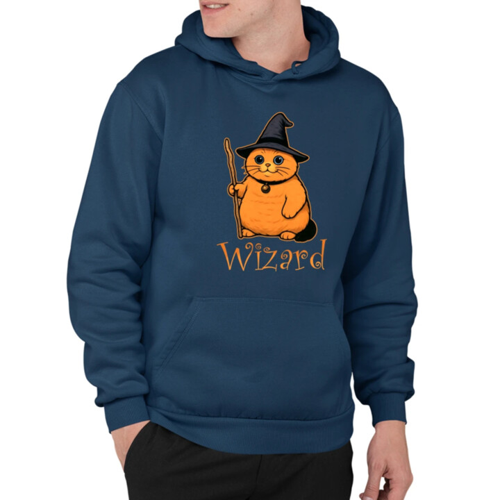 Wizard - kočičí čaroděj - pánská mikina s potiskem