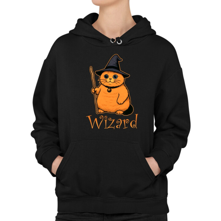 Wizard - kočičí čaroděj - dámská mikina s potiskem