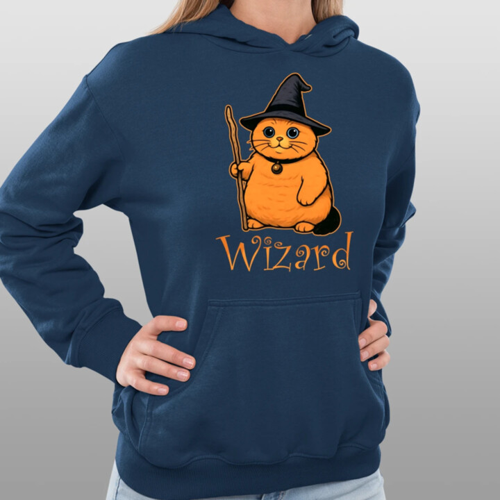 Wizard - kočičí čaroděj - dámská mikina s potiskem