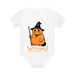Wizard - kočičí čaroděj - dětské body s potiskem