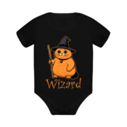 Wizard - kočičí čaroděj - dětské body s potiskem