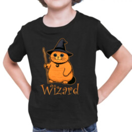 Wizard - kočičí čaroděj - dětské tričko s potiskem