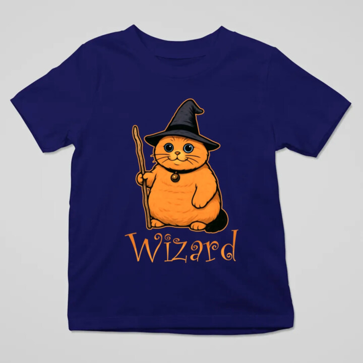 Wizard - kočičí čaroděj - dětské tričko s potiskem