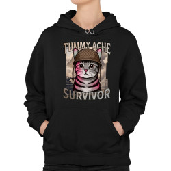 Tummy ache survivor - kočičí voják - dámská mikina s potiskem