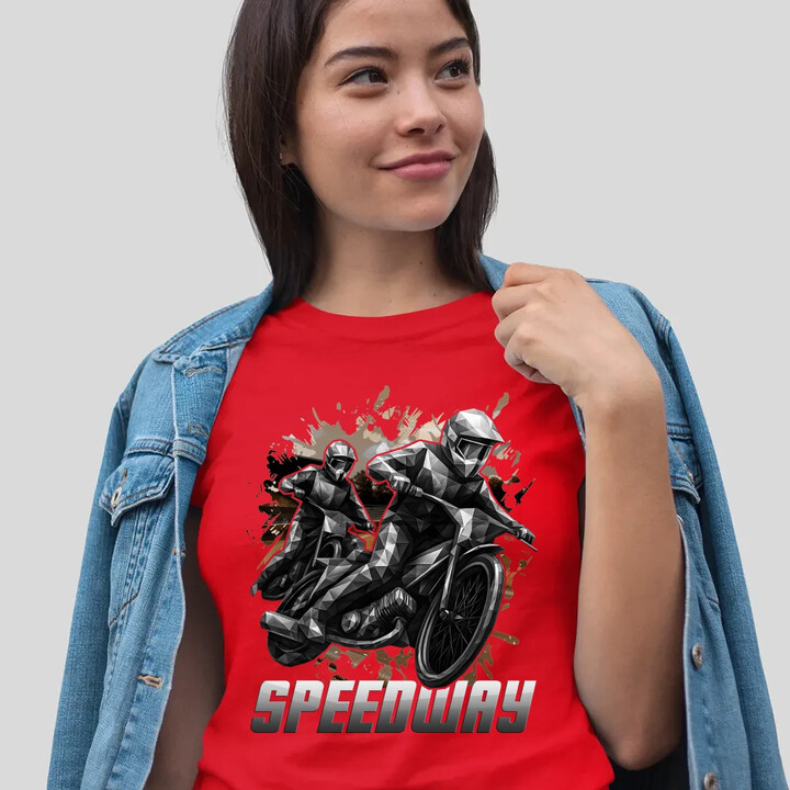 Speedway - plochá dráha  - dámské tričko s potiskem