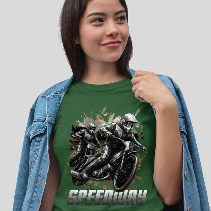 Speedway - plochá dráha  - dámské tričko s potiskem