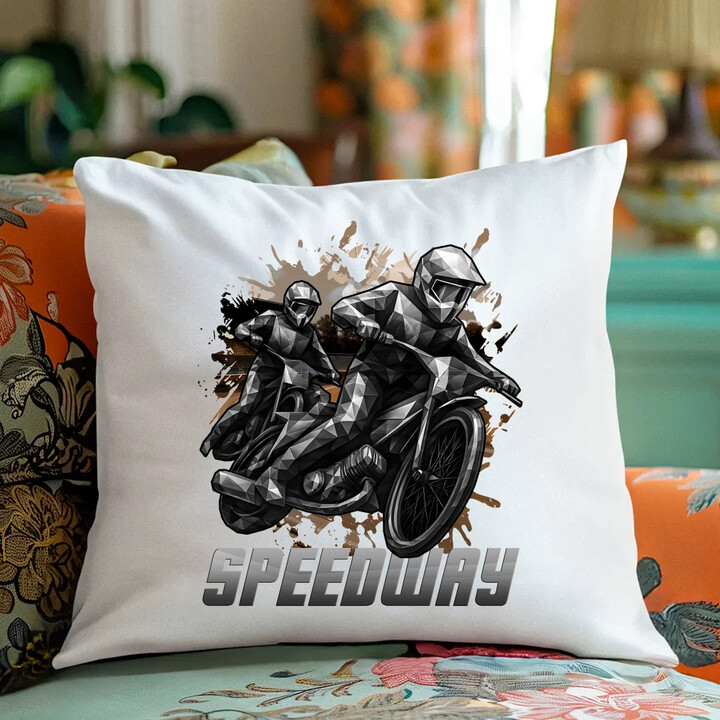 Speedway - plochá dráha - polštář s potiskem