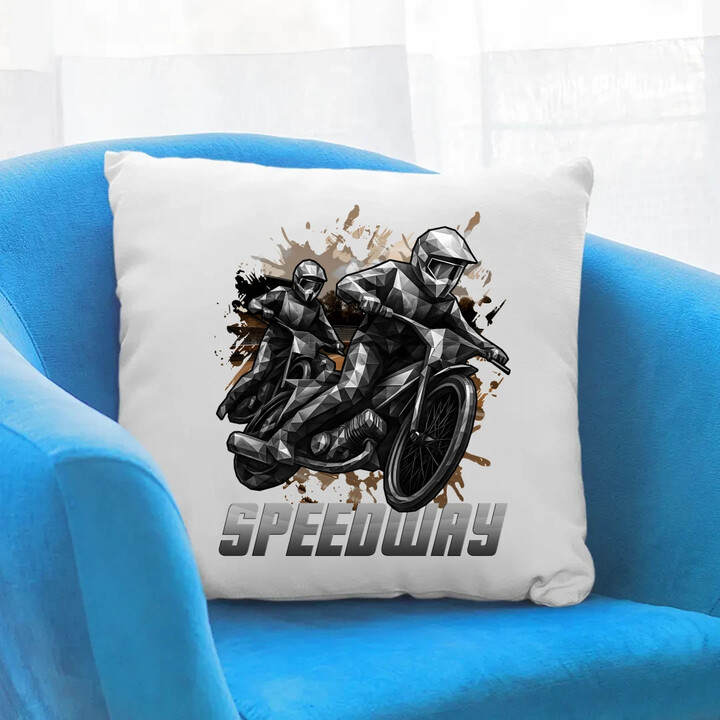 Speedway - plochá dráha - polštář s potiskem