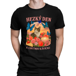 Hezký den a chutnou kávičku - pánské tričko s potiskem